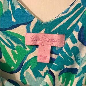 Lilly Pulitzer Teal and Green Floral Dress